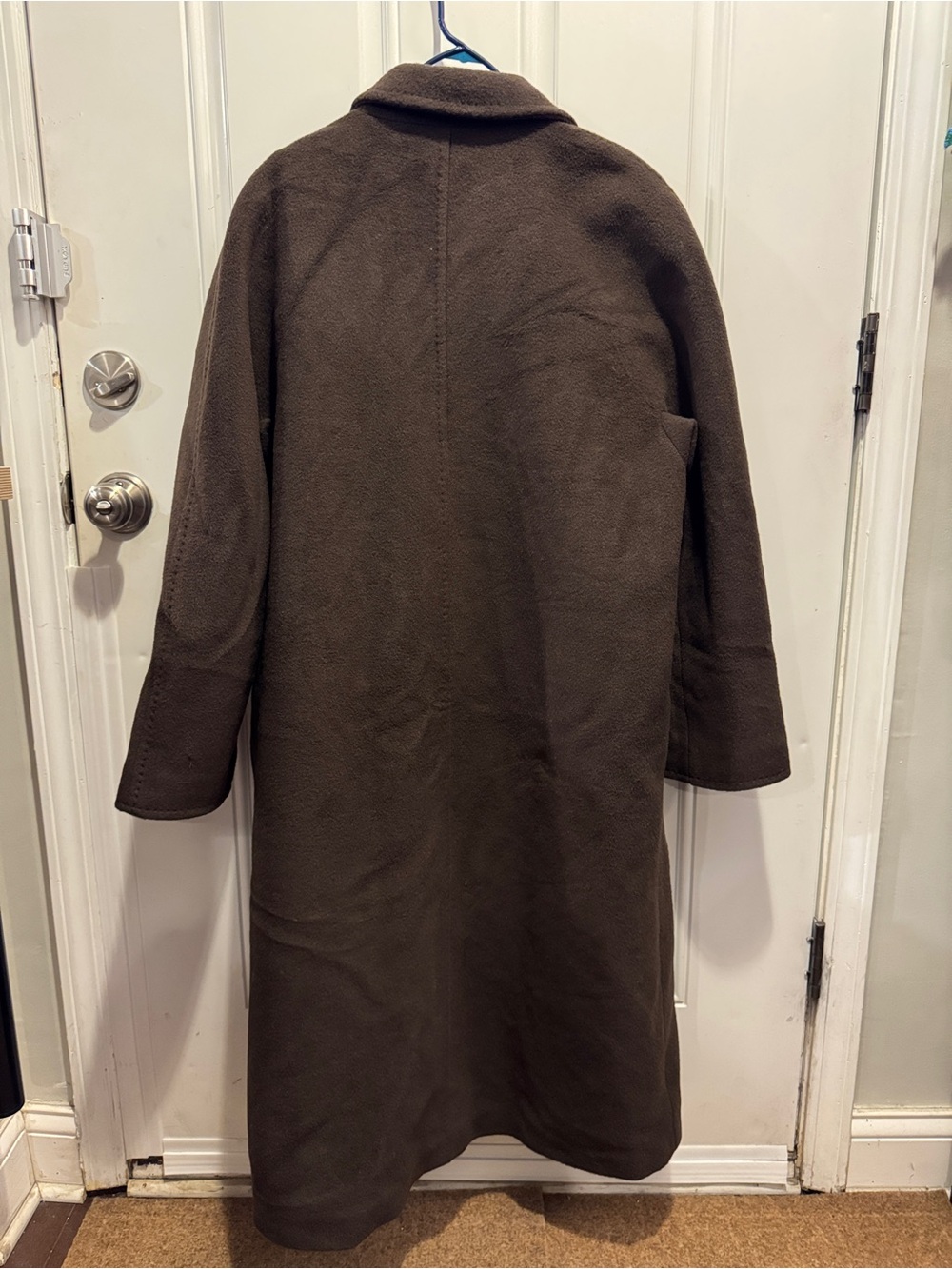 Aritzia Babaton The Slouch Coat Italian Camel Wool Brown Size L Retail $375.00 - Picture 8 of 16